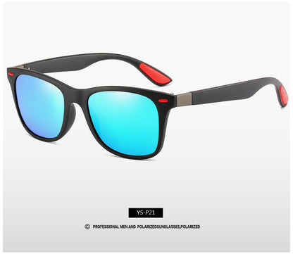 (c) - Óculos de sol polarizado clássico masculino e feminino, óculos uv400 de marca com armação quadrada