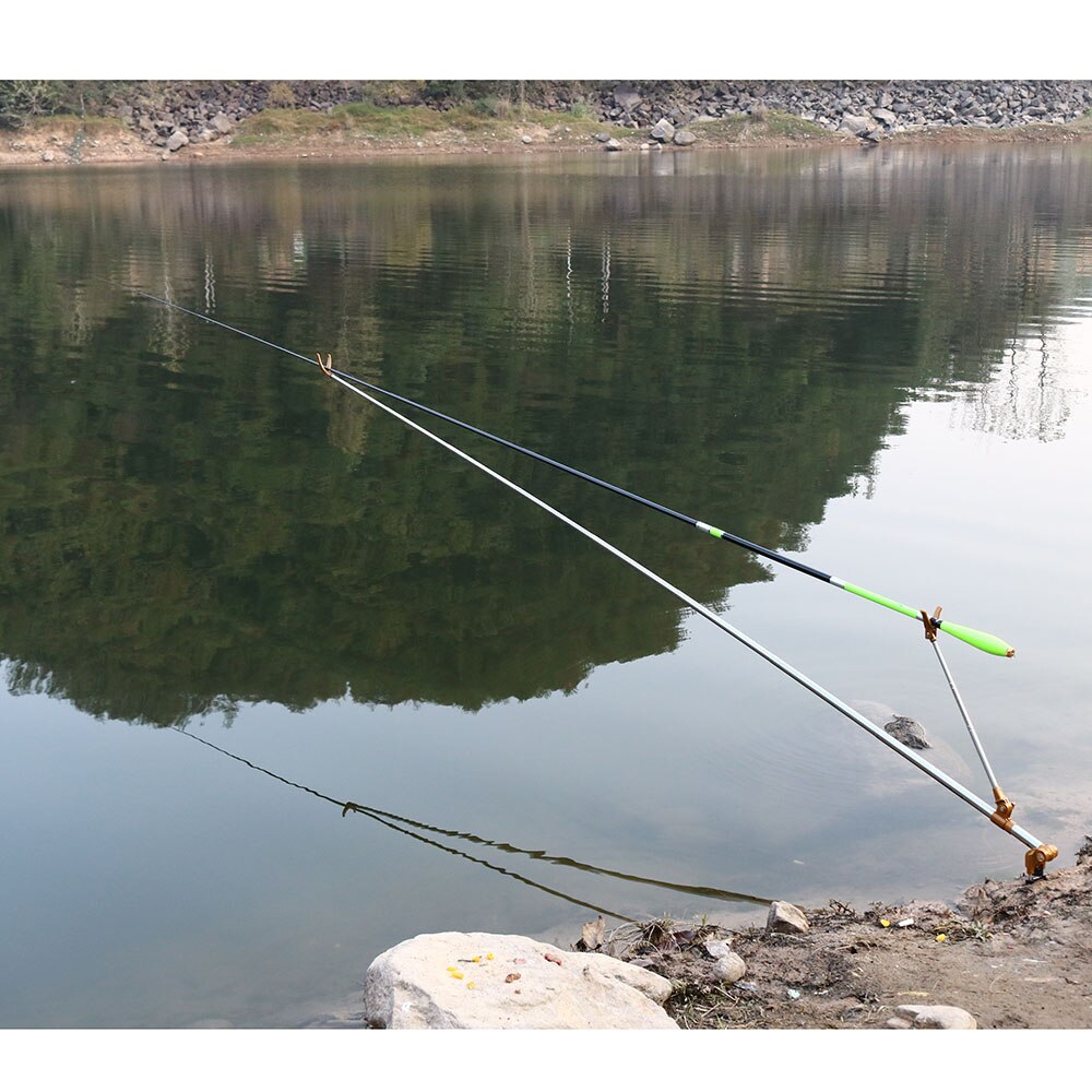 Equipamento de pesca, suporte telescópico para varas de pesca, dobrável em aço inoxidável, suporte para vara de pesca manual, novo, 2018 m, 1.5m, 1.7m, 2.1m