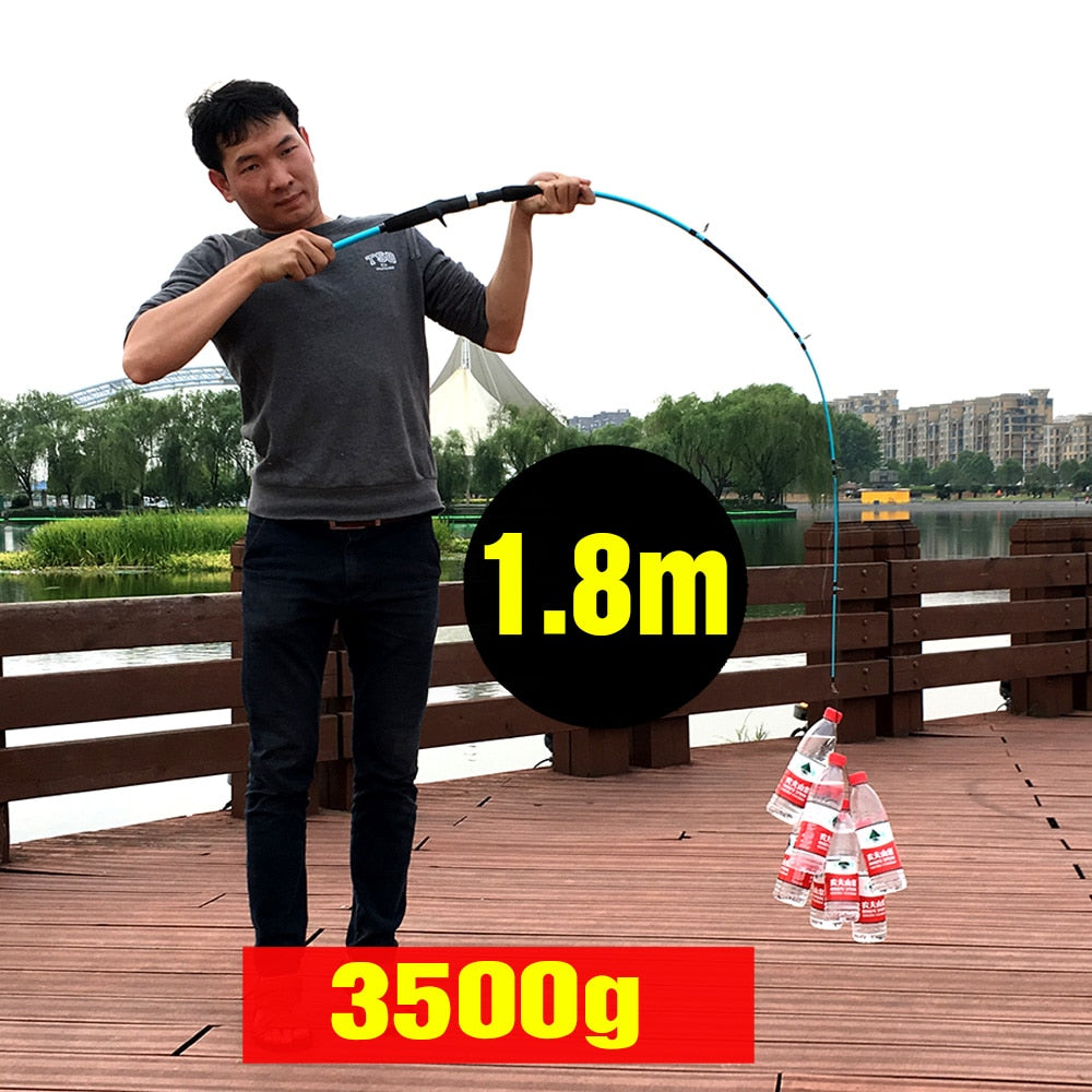 Ghotda-vara de pesca lançadora de isca, vara leve, 1.5m, 1.8m, peso 3g-21g, ultra leve