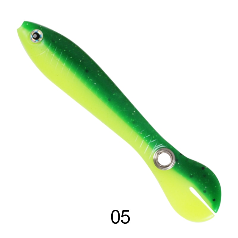 (h) - Obsessão 6g 10cm 1 pçs loach iscas bass pike truta suave isca de pesca saltando simulação isca biônico silicone cauda wobbler iscas